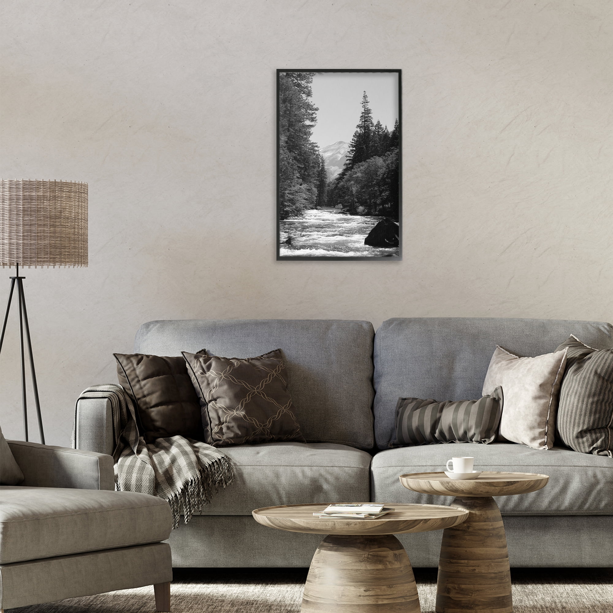 Stupell Industries Merced River Flow Black Framed Giclee Art, design by Kim Curinga