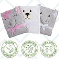 thumbnail image 4 of PUREVACY Toalla Infantil con Capucha y Cara de Elefante. Manta Infantil Grande con Orejas Rosas para Niñas. Regalo de Algodón Suave para Recién Nacidos, Bebés y Niños Pequeños. Artículos para Bebés para Baño, Ducha, Piscina, Playa., 4 of 6