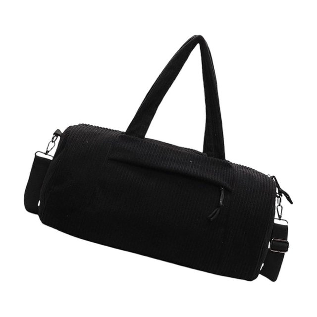 Solid Color Exercise Bag Roomy Interior Practical Corduroy Fabric Multiway Carry Shoulder Crossbody Bag for Sports Yellow