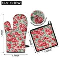 thumbnail image 6 of Pioneer Flower Kitchen Oven Mitt and Pot Holder Sets 2 Pcs for Baking, Cooking and Grilling, Heat Resistant Up To 392 °F, 6 of 7