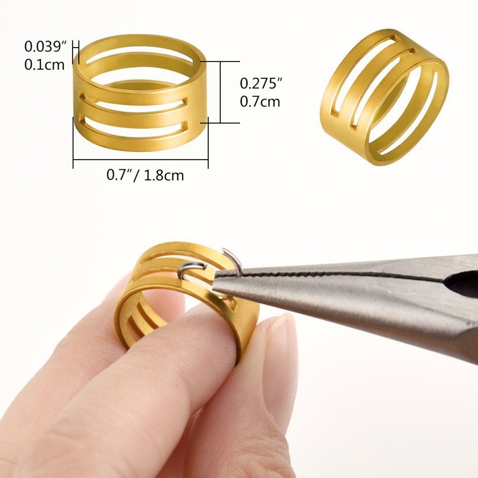 VILLCASE 1600 Pcs U-Shaped Positioning Tube U Shaped Wire Brass Wire  Jewelry Findings for Making Jewelry Wire Jewelry Making Brass Fittings DIY