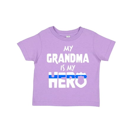 

Inktastic My Grandma is My Hero Police Officer Family Gift Toddler Boy or Toddler Girl T-Shirt