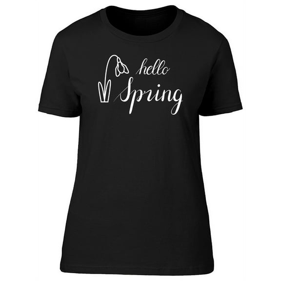 Sad Flower Hello Spring T-Shirt Women -Image by Shutterstock, Female XX-Large