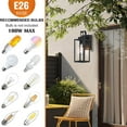 thumbnail image 4 of 13.75"H Outdoor Wall Lights Dusk to Dawn Outdoor Light Fixtures Wall Mount for House, Porch, Hallway, Exterior 2-Pack, 4 of 9
