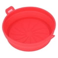 thumbnail image 3 of Friteuse Pliable Doublure en Silicone de Qualité Alimentaire Résistant aux Hautes Températures Pot en Silicone Rond Rouge Diamètre 21CM, 3 of 9