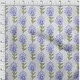 thumbnail image 4 of oneOone Cotton Silk Violet Fabric Asian Block Floral Craft Projects Decor Fabric Printed By The Yard 42 Inch Wide, 4 of 4
