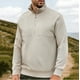 thumbnail image 1 of pstuiky Camisas de invierno de manga larga para hombre, Blusa/camisa de moda para hombre, de color liso, con cuello alto, cremallera y manga larga top de hombre l, 1 of 7