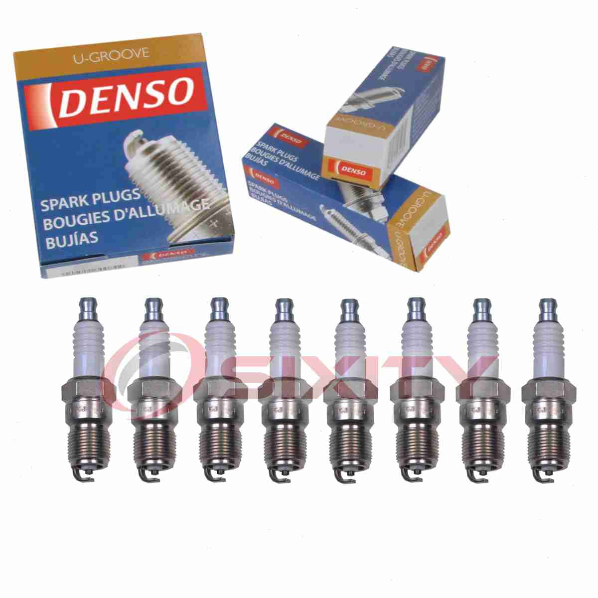 8 pc DENSO 5023 Standard U-Groove Spark Plugs for 19158002 19300384 19301655 19302723 19302725 19302728 25161678 5613906 5614158 5614212 5614224 5614227 5614236 5614253 5614283 5614284 5614303