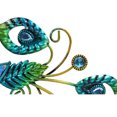 thumbnail image 3 of Carillones de viento Sailing Diseño de escultura de pavo real Metal Colgante Azul 46 cm x 24 cm, 3 of 6