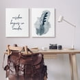 thumbnail image 2 of Stupell Indtries Wisdom Begins in Wonder Abstract Blue Ink Quill,24 x 30,Design by Birch&Ink, 2 of 6