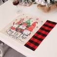 thumbnail image 4 of Amzcrzy Chemin de Table Décorations de Noël Lin Poupée Sans Visage Tapis de Table Poupée Tapis d'Isolation Table Habillage Dessin Animé Ensemble de Table Napperons, 4 of 5