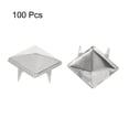 thumbnail image 3 of 100 Paquete de Remaches de Pirámide para Ropa, Remaches Cuadrados de 10mm 4-Garras, Studs de Pirámide de Metal Plateado para Manualidades, 3 of 7