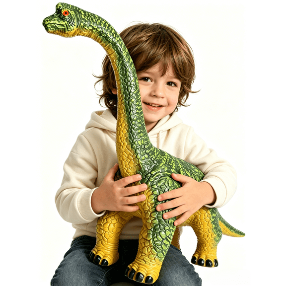 Big Brachiosaurus 32 inch, Dinosaur Toys for Kids 3-5, Large Inflatable Dinosaur Toys for Kids Toddler Dino Party Favors, Birthday Gifts for Boys Girls (Green)