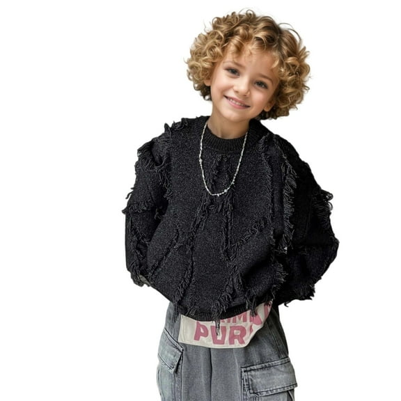 MEZZALL Boys Knit Sweater Fall Winter Casual Comfortable Soft Crewneck Tops Kids Loose Fit Warm Cozy Outfits Lovely Toddler Cartoon Clothing