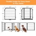thumbnail image 2 of Dog Playpen Indoor, Metal 32 Inch 8 Panels Foldable Pet Fence with Door, Outdoor Small Medium Large Dog Puppy Portable Exercise Play Pen for RV Camping, Trips, Play Yard, 2 of 7