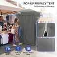 thumbnail image 5 of EAGLE PEAK Flex Ultra Compact 4x4 Pop-up Changing Room Canopy, Portable Privacy Cabana for Pool, Fashion Photoshoots, or Camping (Dark Gray), 5 of 10