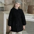 thumbnail image 2 of Adults' Casual Warm Jacket Solid Color Knitted Yarn Collar Button Thickened Mid Length, 2 of 5