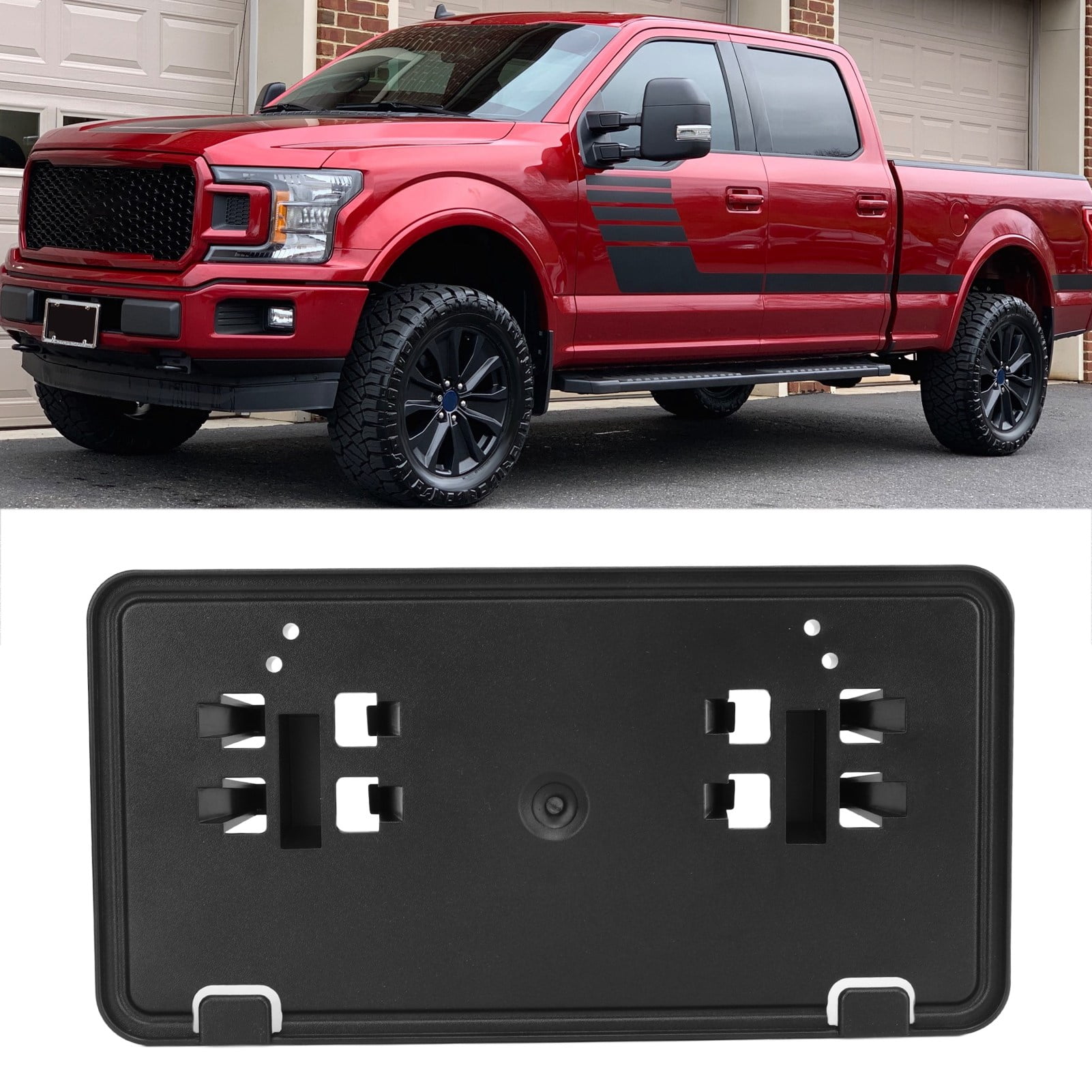 URAQT Support De Plaque D'immatriculation Autocollant 50 X 10 Cm, Sans Cadre, Résistant Aux Intempéries, Avec Adhésif Spécial, Kit De Fixation De Plaque D'immatriculation De Voiture