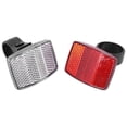 thumbnail image 2 of 25WM 1 Pair Cycle Bicycle Bike Light Reflector Rear Front For Handlebar & Saddle Bar, 2 of 6