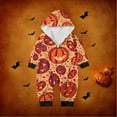 thumbnail image 1 of Family Halloween Pjs Matching Sets Halloween Print Long Sleeve Zippered One Piece Pajama Hooded Jumpsuit Winter Halloween Pjs Family Set, 1 of 4