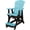 Black, Aruba Blue, variant on DutchCrafters Slat Fan Back Poly Balcony Adirondack Glider with Footrest Outdoor Patio Chair