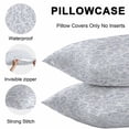 thumbnail image 5 of Throw Pillow Covers 16x16 Inch Set of 2, Light Blue Dandelion Waterproof Outdoor Pillow Covers, Spring Flowers Modern Minimalist Decorative Cushion Pillowcases for Couch, Sofa, Bed, Garden, Patio, 5 of 9