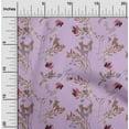 thumbnail image 1 of oneOone Cotton Cambric Light Purple Fabric Flower & Leaves Watercolor Sewing Craft Projects Fabric Prints By Yard 56 Inch Wide, 1 of 4
