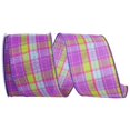 thumbnail image 1 of Reliant Ribbon 93397W-064-40F 2.5 in. Bright Plaid Today Wired Edge Ribbon, Purple - 10 Yards, 1 of 1