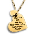 thumbnail image 2 of Daughter Jewelry Gift from Mom, Dad, Parents, Valentine's Day Gifts for Daughter ''MY FRIEND TODAY MY DAUGHTER FOREVER'' Engraved Heart Pendant Necklace (Gold), 2 of 6