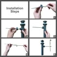 thumbnail image 2 of WOWOW Sink Drain with Overflow, Bathroom Sink Stopper with Lift Rod, Matte Black Drain for Vessel Sink, 2 of 5