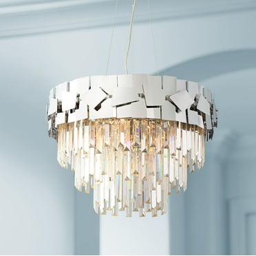 Possini Euro Design Chrome Crystal Oval Island Pendant Chandelier 36 1 2 Wide Modern Led 11 Light Fixture For Kitchen Dining Room Com Possini Euro Design Chrome Crystal Oval, Capiz Round Chandelier Loose Large White Gold