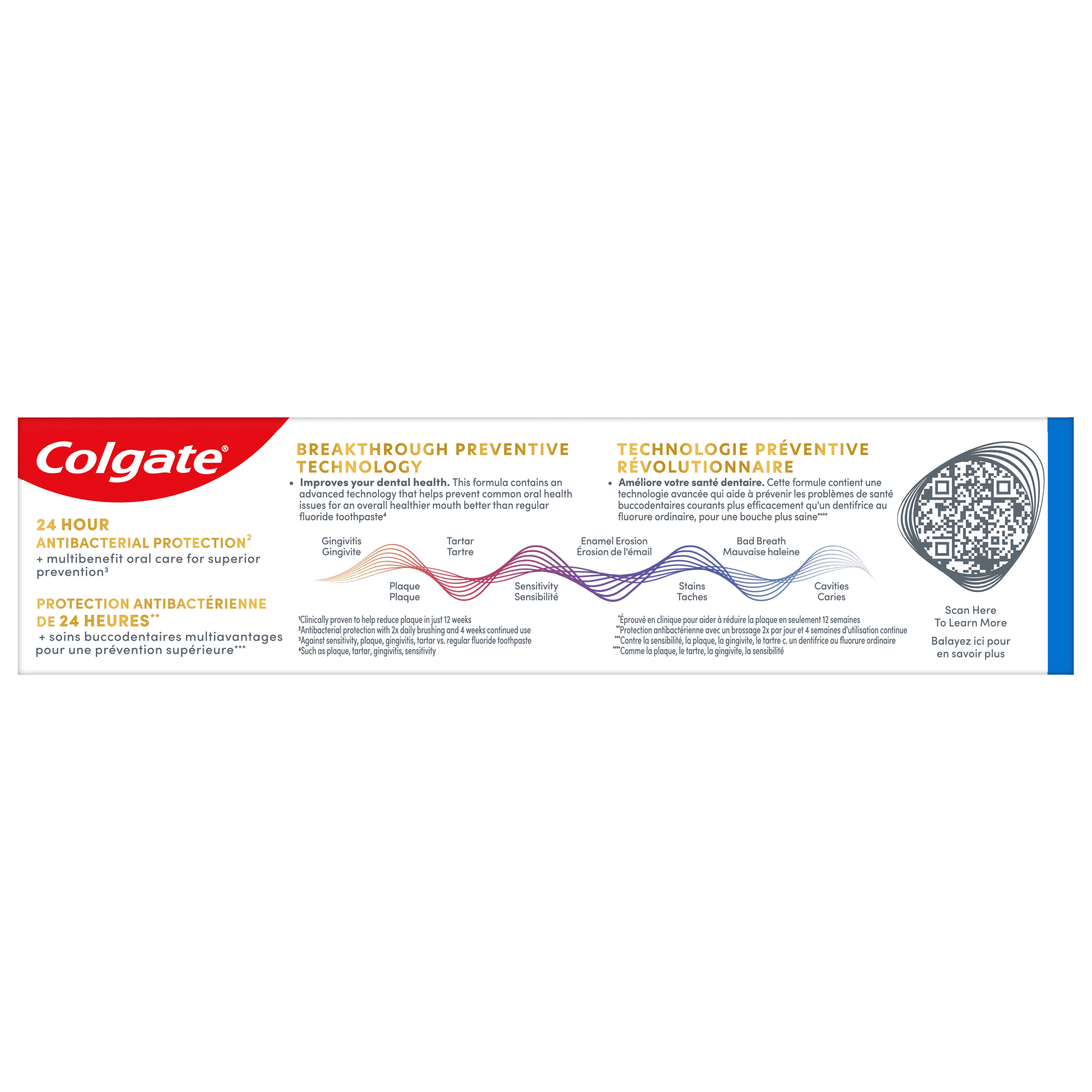 Colgate Total Prevention Active Gel Dentifrice Blanchissant, Menthe, 70 ml