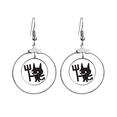 thumbnail image 1 of Diablo feliz Miedo Halloween Los pendientes cuelgan del aro de la joyería del círculo de la gota Unbranded M, 1 of 3