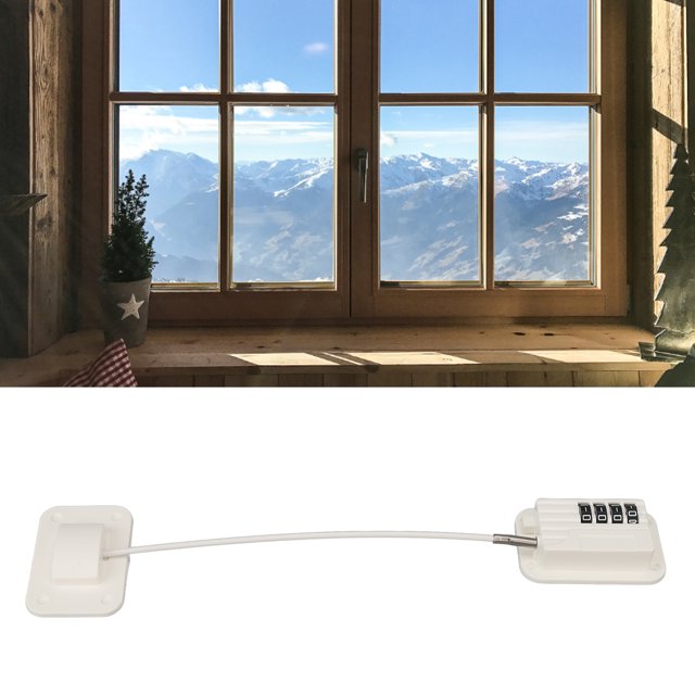 Cerradura Combinada A Prueba De Bebés, Cerradura De Cable De Seguridad Para Ventana De Acero Inoxidable Multiusos Para Refrigerador Y Refrigerador