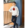 thumbnail image 2 of Hairy Monster Greeting Hoodie Juniors - Youth Hoodie, White, Large, 2 of 4
