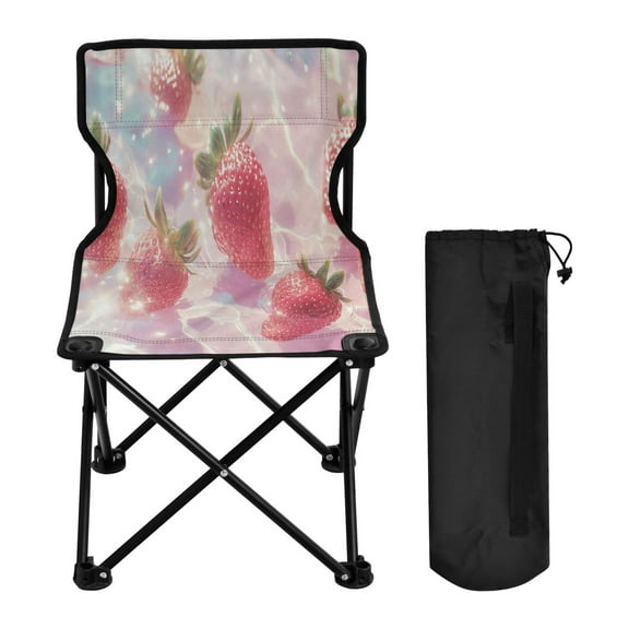 YAZAOO Camping Chairs Modern Strawberries Floating Pattern Folding chair