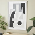 thumbnail image 2 of 40" x 59" Textured Geometric Framed Wall Art with Various Shapes and Black Accents, by DecMode, 2 of 10