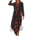 thumbnail image 2 of Havana Cuba Long Sleeved Shirt Dress dress for women Long veiled dresses dress party night, 2 of 7
