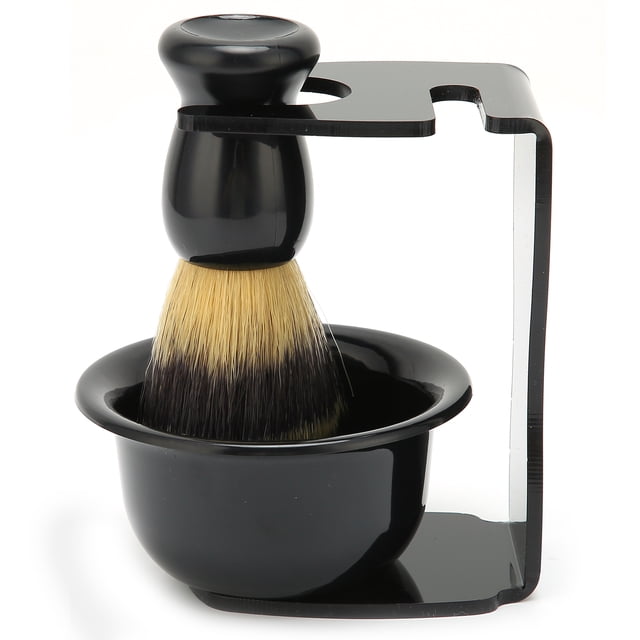 Juego de brochas de afeitar para hombres, juego de 3 brochas de afeitar, kit de brochas de afeitar, cuenco de afeitar, diseño elevado