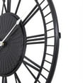 thumbnail image 3 of Utopia Alley Oversized Roman Round Wall Clock, 28" Diameter, Matte Black finish, 3 of 13