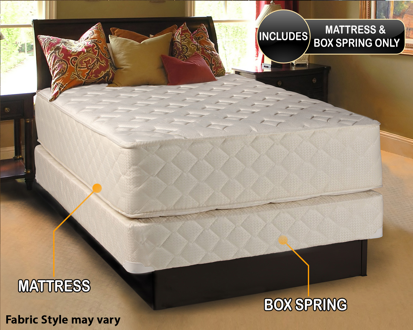 Longlasting Comfort Spinal Back Support DS USA Highlight Luxury Firm 39 Wx80 Lx14 H Twin XL Mattress /& Low 5 Height Box Spring Set Fully Assembled Innerspring Coils