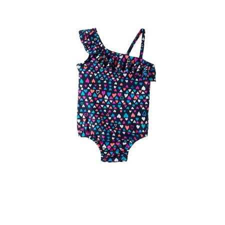 OshKosh Girls Heart Print Ruffle One-Piece