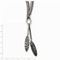 thumbnail image 2 of Titanium Ster.sil Black Ti Polished Etched Spear 4 Chain Necklace - 18 Inch, 2 of 2