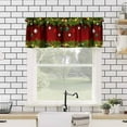 thumbnail image 6 of Christmas Valance Curtains for Bedroom,Gradient Abstract Christmas Tinsel Colorful Bells Winter Xmas Theme Short Window Treatment for Kitchen Bathroom 54x18 Inch,Red Green, 6 of 6