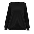 thumbnail image 7 of Diufon Womens Fall Tops Casual Long Sleeve Crewneck Tunic Shirts Solid Color Loose Blouses with Pocket, 7 of 7