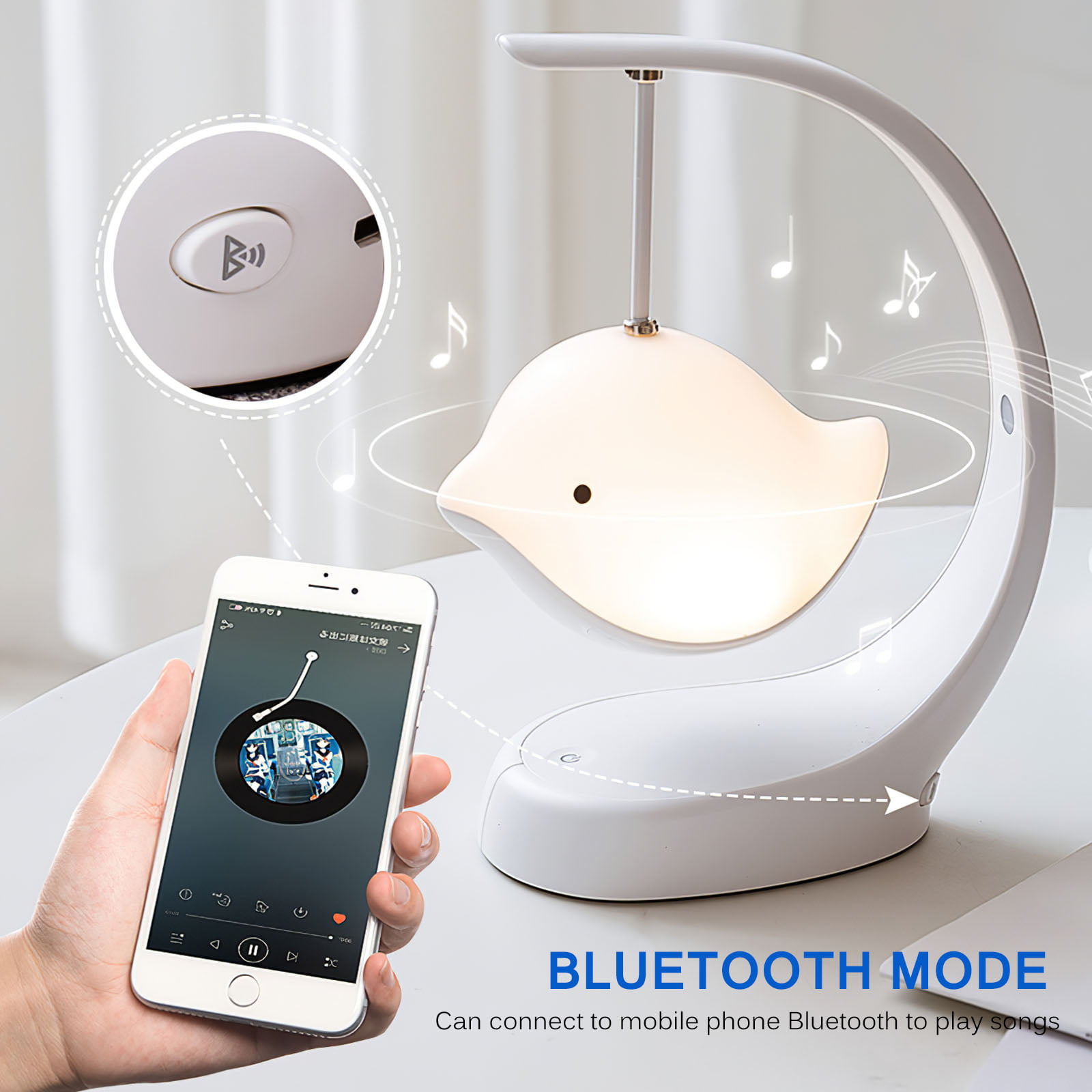 Niet essentieel Lagere school Voorzitter Baby Night Light With Bluetooth Speaker Baby Sound Machine for Baby  Decoratie Atmosphere Light for Bedroom - Walmart.com
