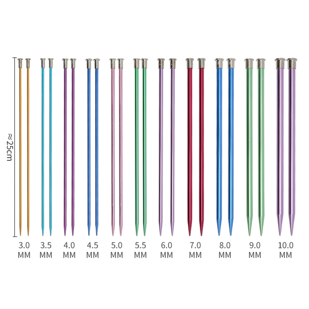 Geemin Weaving Needle, Coloured Metal Knitting Needle, Aluminium Knitting Needle Set