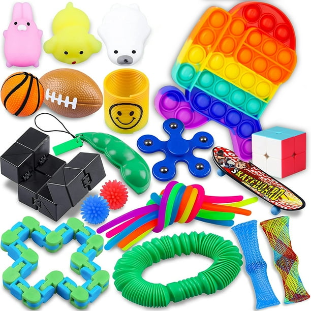Fuleadture 24 Pack Fidget Toy Stress Relief and AntiAnxiety Toys Sensory Fidgets Toys Pack