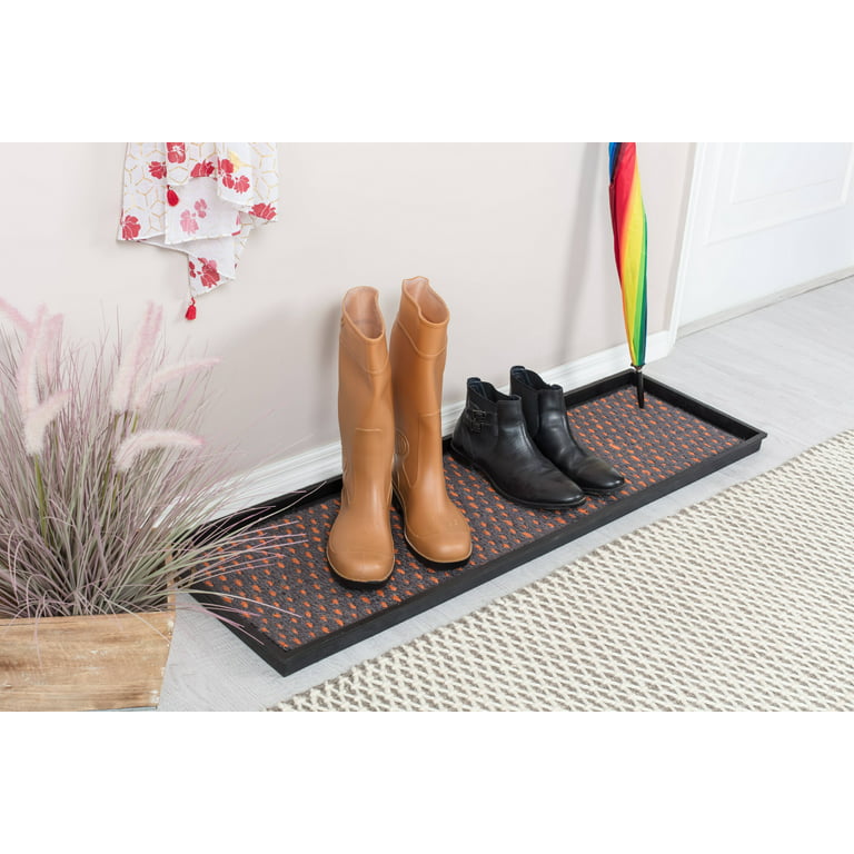 SafetyCare Rubber Shoe & Boot Tray - Multi-Purpose - 32 x 16 Inches - 6 Mats