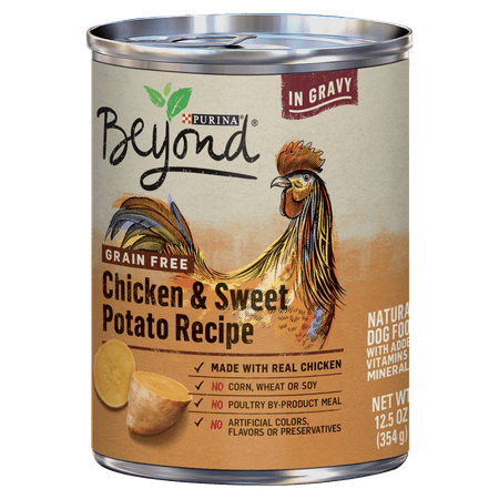 Purina Beyond Grain Free, Natural Gravy Wet Dog Food, Grain Free Chicken & Sweet Potato Recipe - (12) 12.5 oz.